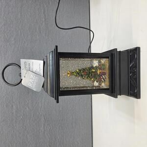 Raz Christmas Tree Lighted Musical Snow Globe Lantern NEW Holiday Decor